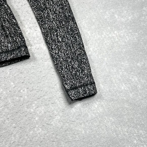 Lululemon Define Jacket Womens Size 2 Coco Pique Black White Full Zip Logo - Picture 6 of 12